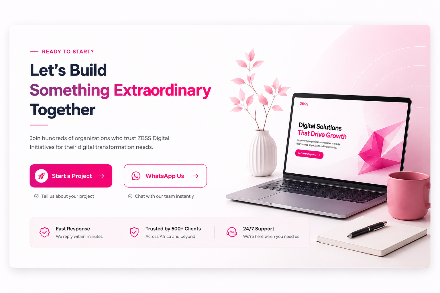 Let's Build Something Extraordinary Together - ZBSS Digital Initiatives